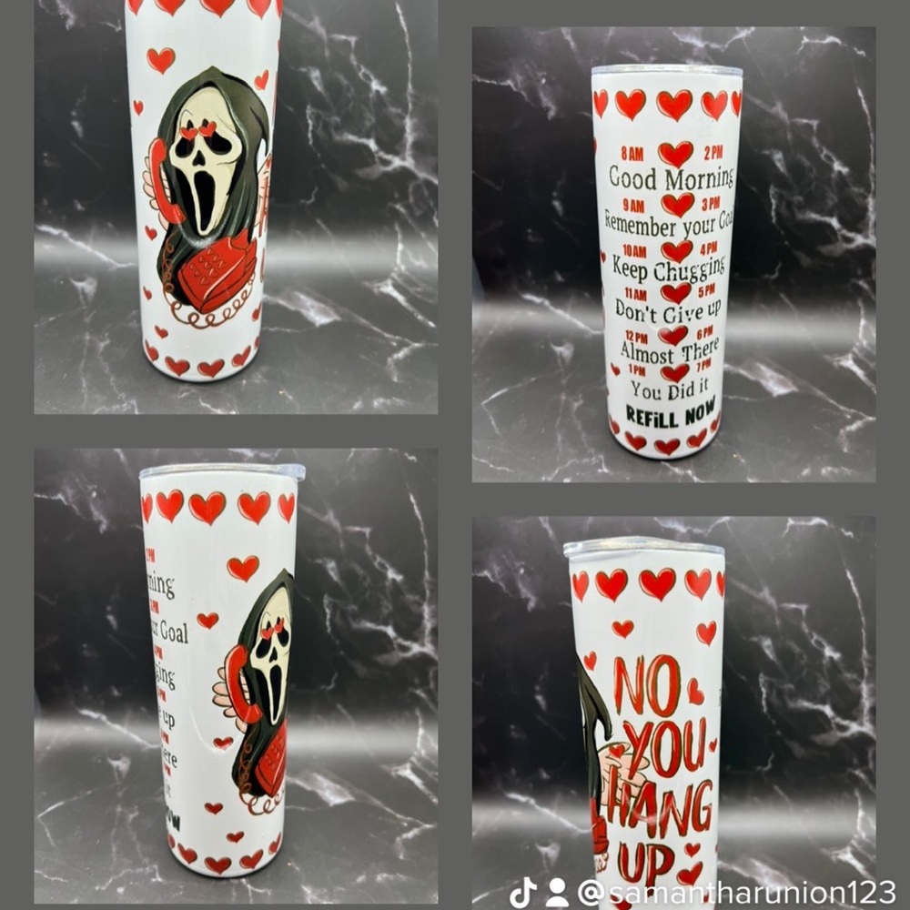 NEW*** Scary movie ghost face valentines 20oz tumbler